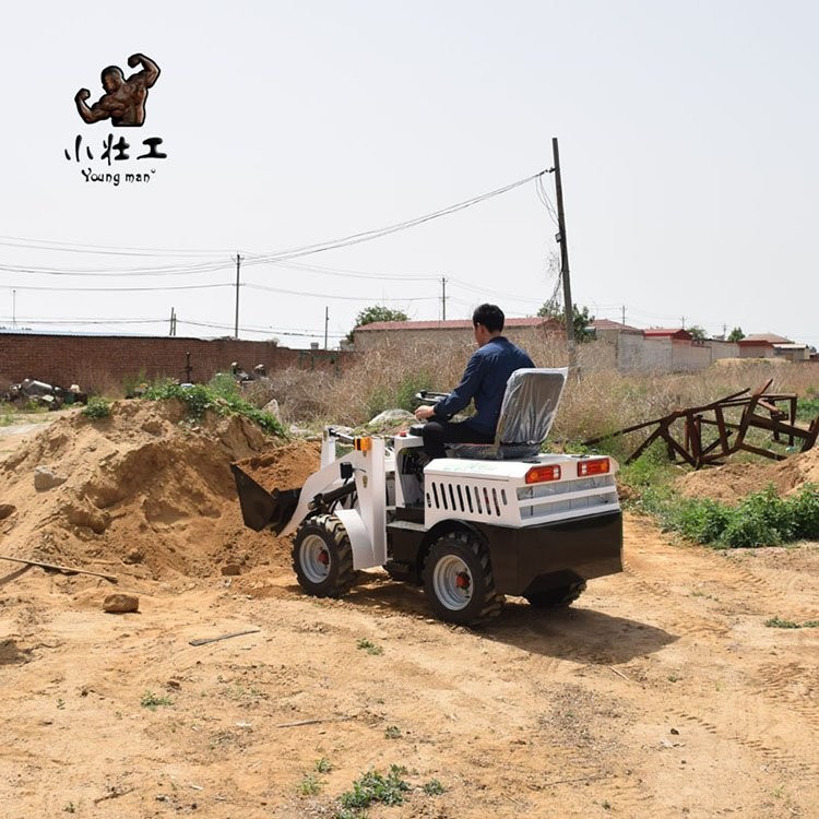 小壮工四驱铲车装载机 工地多功能推土机 家用柴油动力小铲车C18图2