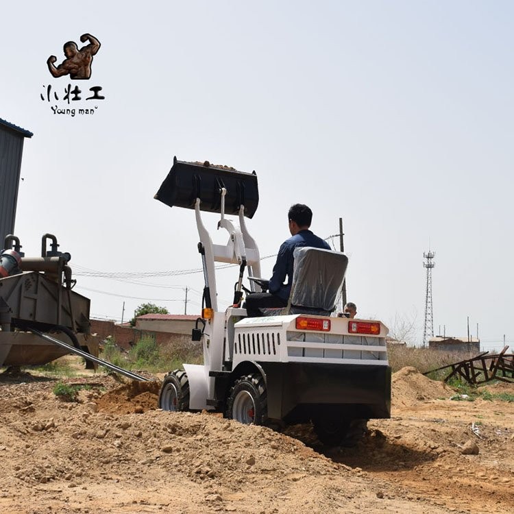 小壮工四驱铲车装载机 工地多功能推土机 家用柴油动力小铲车C18