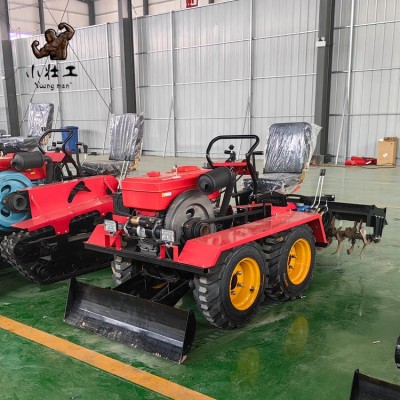 履带式小型犁地播种一体机xg-25 小壮工开沟回填用果园管理旋耕机
