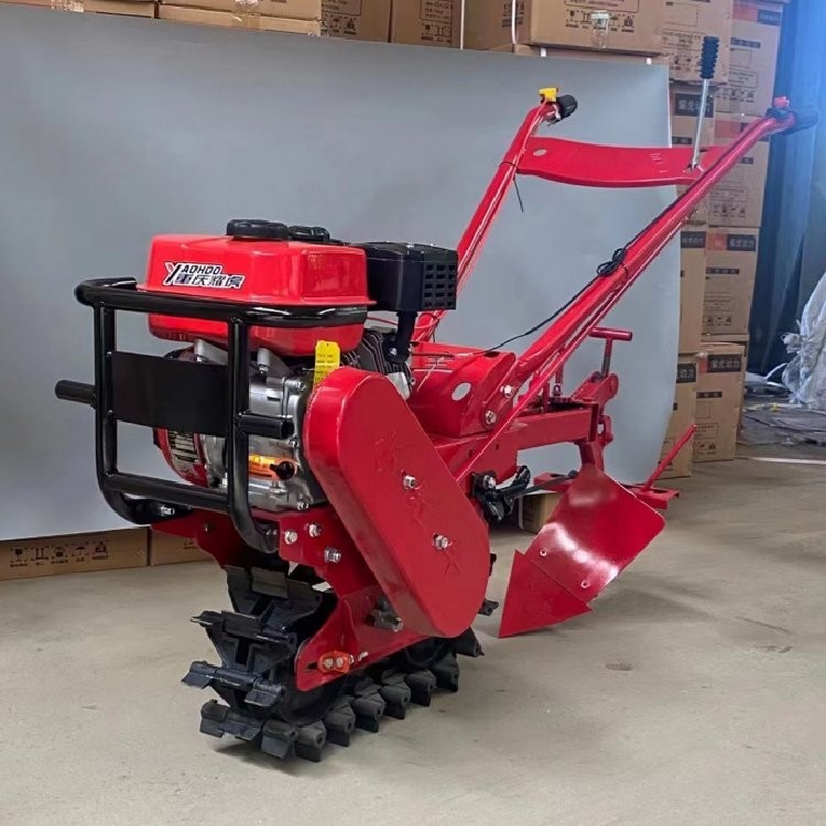 单轮链轨式微耕机 小红牛耕地机 多功能小型犁地机图2
