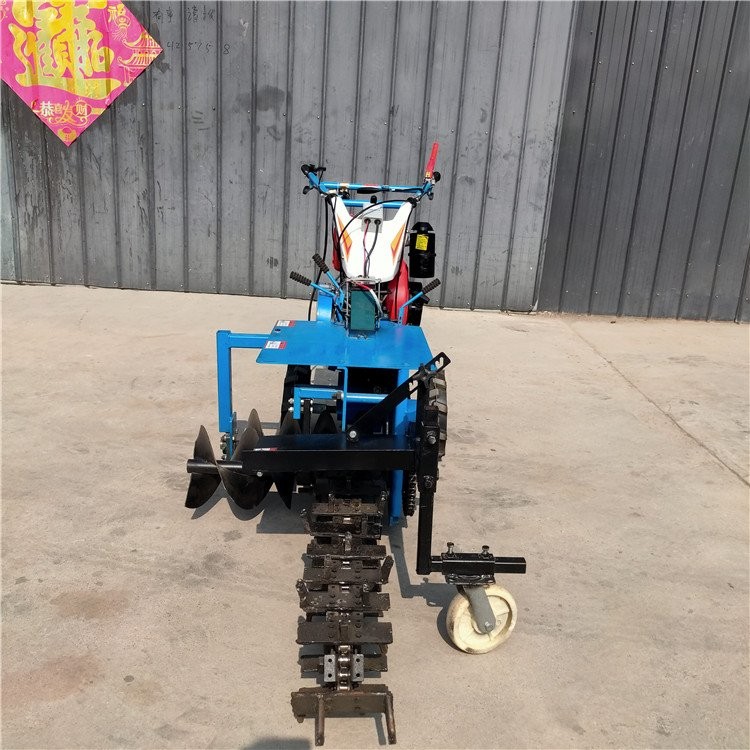 宇诺 192F链条式自来水管道挖沟机 链条开沟机 山药种植刨沟机图2