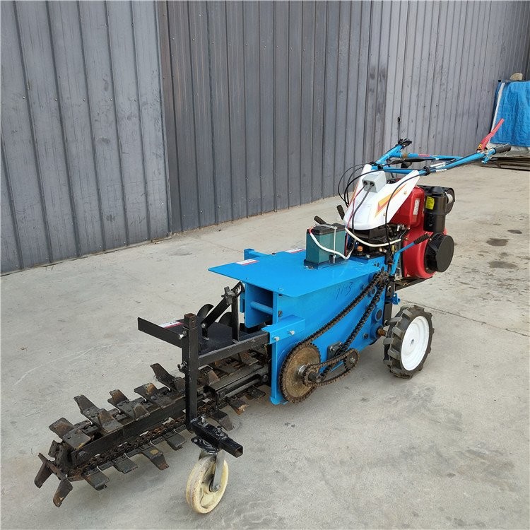 宇诺 192F链条式自来水管道挖沟机 链条开沟机 山药种植刨沟机图3