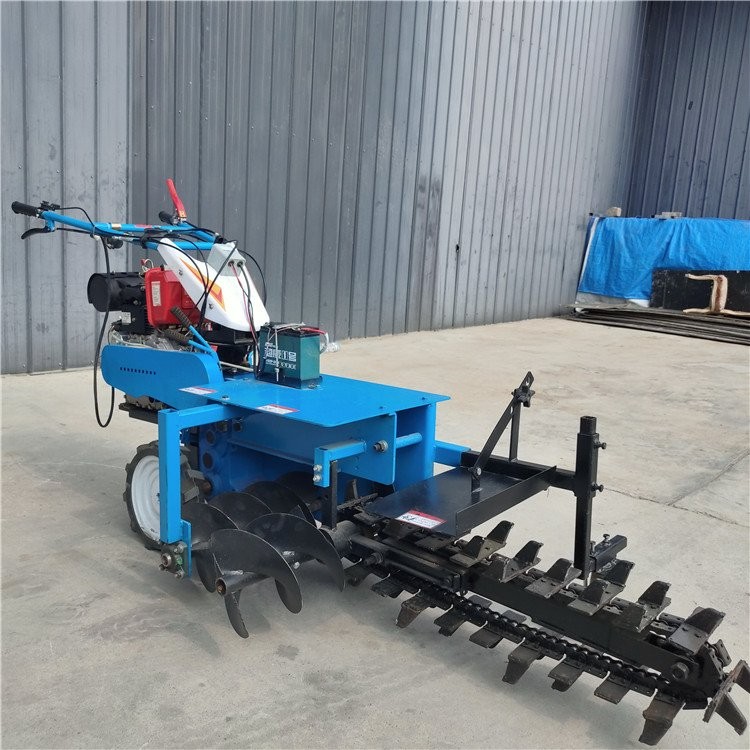 宇诺 192F链条式自来水管道挖沟机 链条开沟机 山药种植刨沟机图5