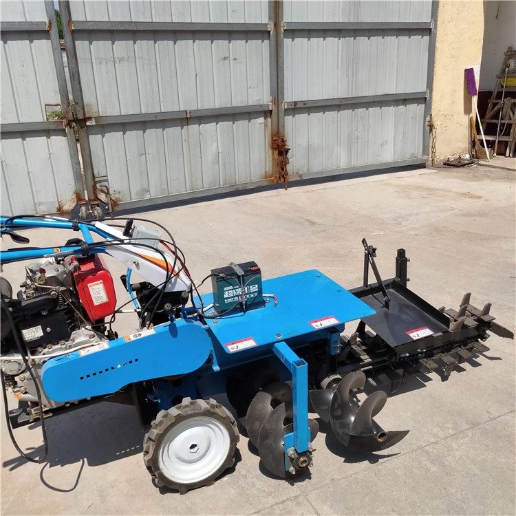 宇诺 192F链条式自来水管道挖沟机 链条开沟机 山药种植刨沟机