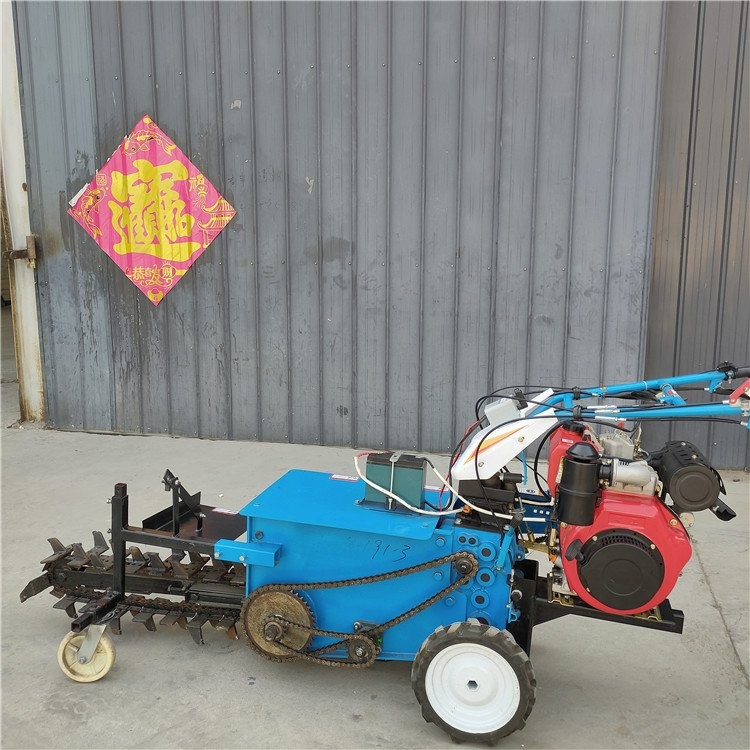 宇诺 192F链条式自来水管道挖沟机 链条开沟机 山药种植刨沟机图4