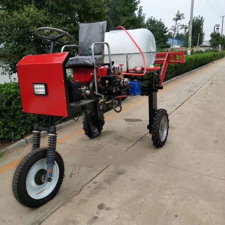 液压升降麦田除草灭虫喷雾机农作物高杆喷药车 柴油风冷四轮打药机图2