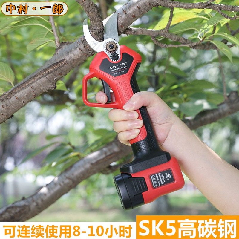 中村一郎电动修树剪家用充电式果树修枝剪园林园艺粗枝剪高枝剪图3