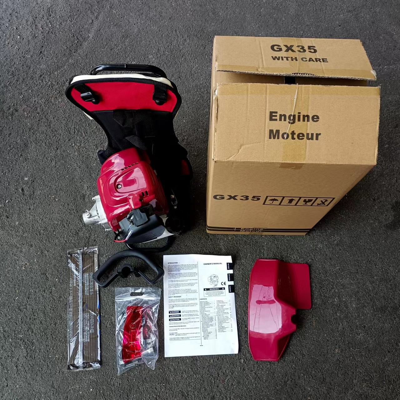 高背架背负式四冲程gx35割灌机本田动力打草机专业开荒除草机图2