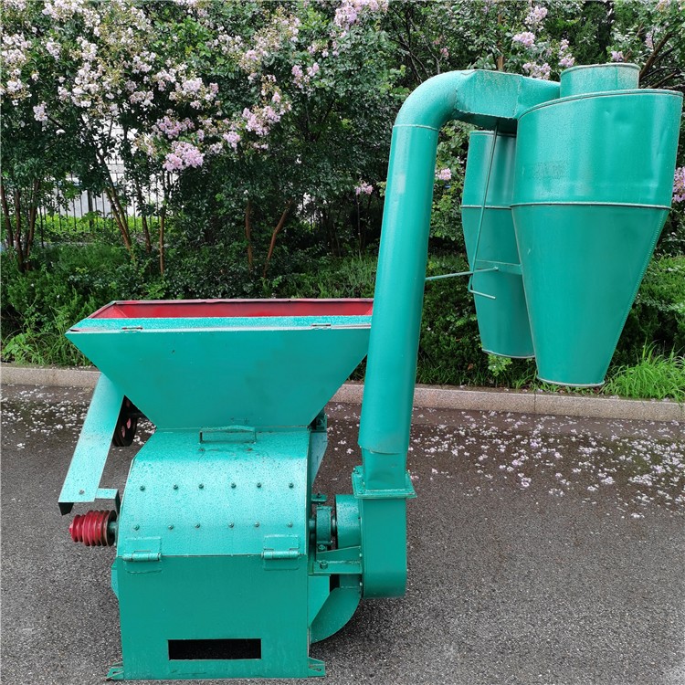 除尘款玉米秸秆自动进料粉碎机 稻草稻壳打糠机 草料饲料粉草机图2
