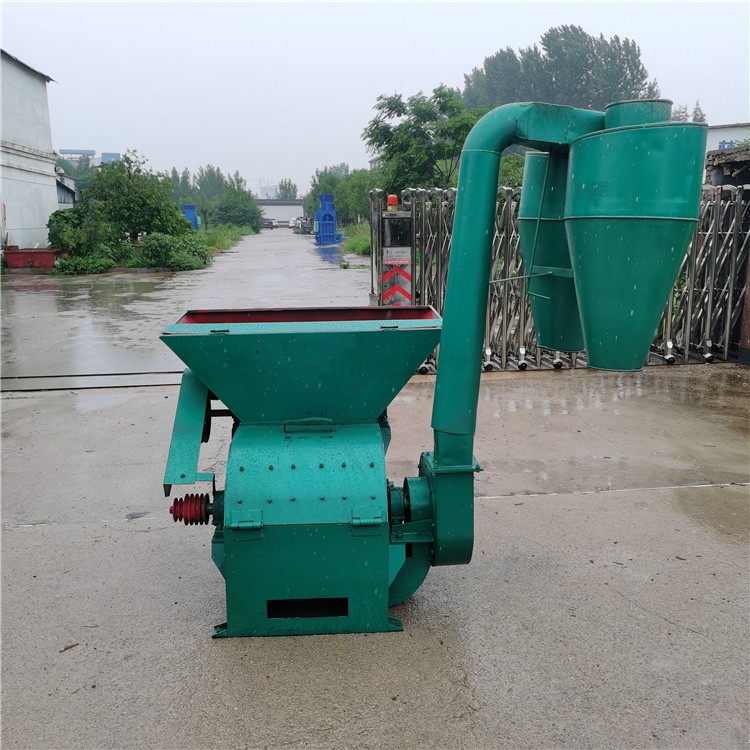 除尘款玉米秸秆自动进料粉碎机 稻草稻壳打糠机 草料饲料粉草机图5