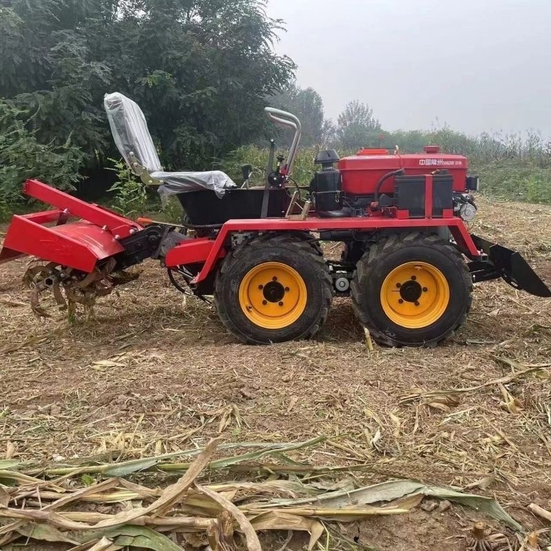 履带式乘坐小型多功能四驱微耕机农用大棚田园开沟松土柴油旋耕机图5