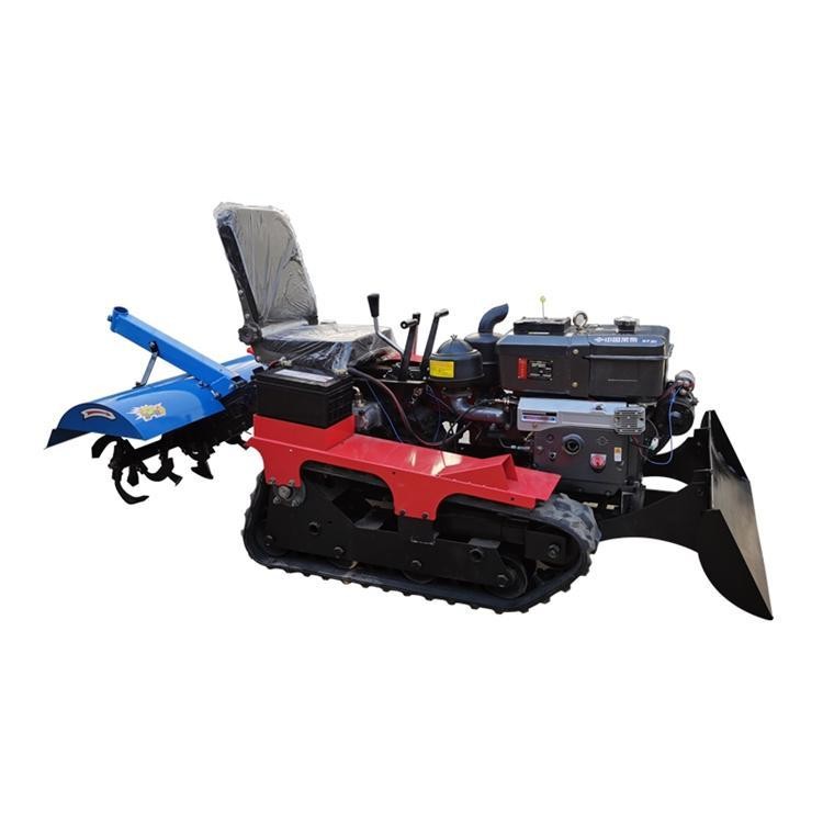 小型四驱柴油履带式微耕机 多功能旋耕机 座驾式耕田耕地开沟机图4