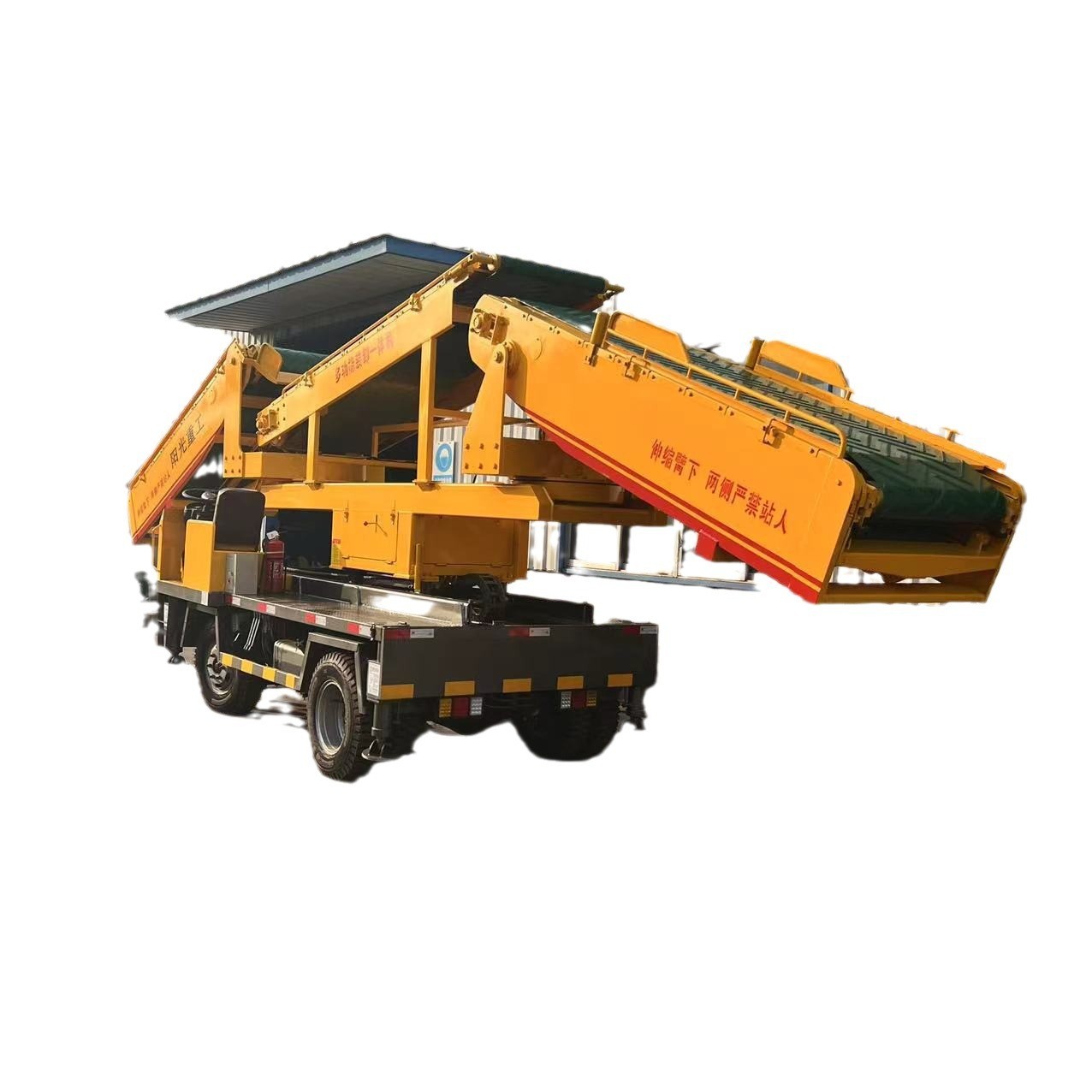 多功能火车装卸一体机货场移动式爬坡输送机袋装伸缩站台可进车厢图5