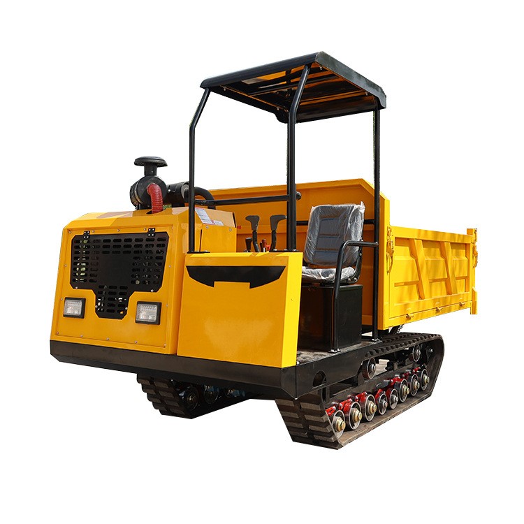 爬山虎柴油山地搬运车履带式拖拉机平板车全液压自卸翻斗运输车图5