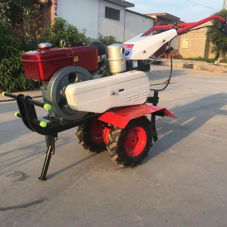 手推柴油四驱直连旋耕开沟机 风冷192型四驱后旋开沟犁地旋耕机图4