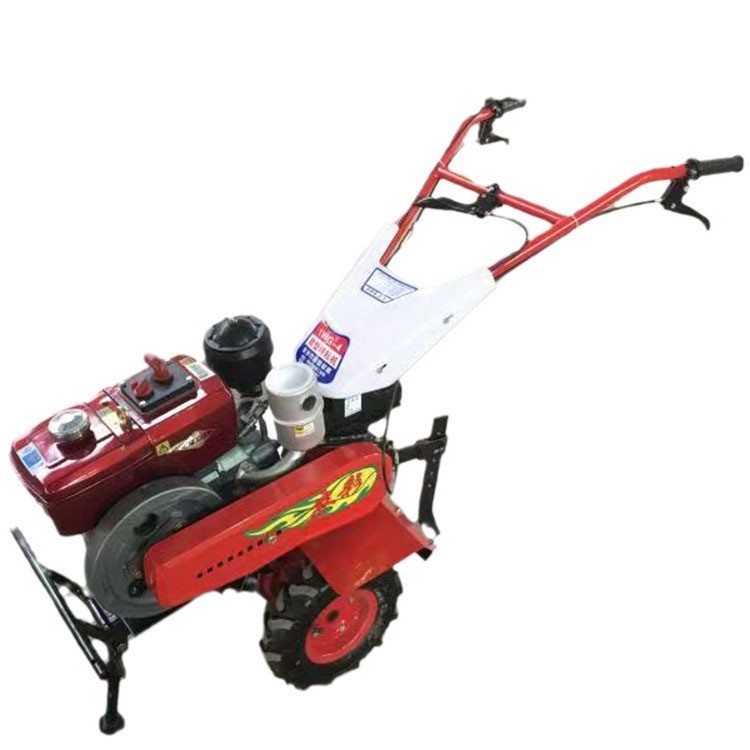 手推柴油四驱直连旋耕开沟机 风冷192型四驱后旋开沟犁地旋耕机图5