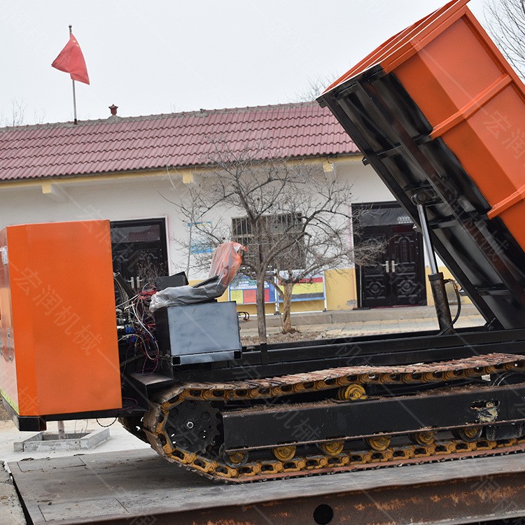 林地果园履带运输车 沼泽地运输车 建筑工程液压自卸车图2