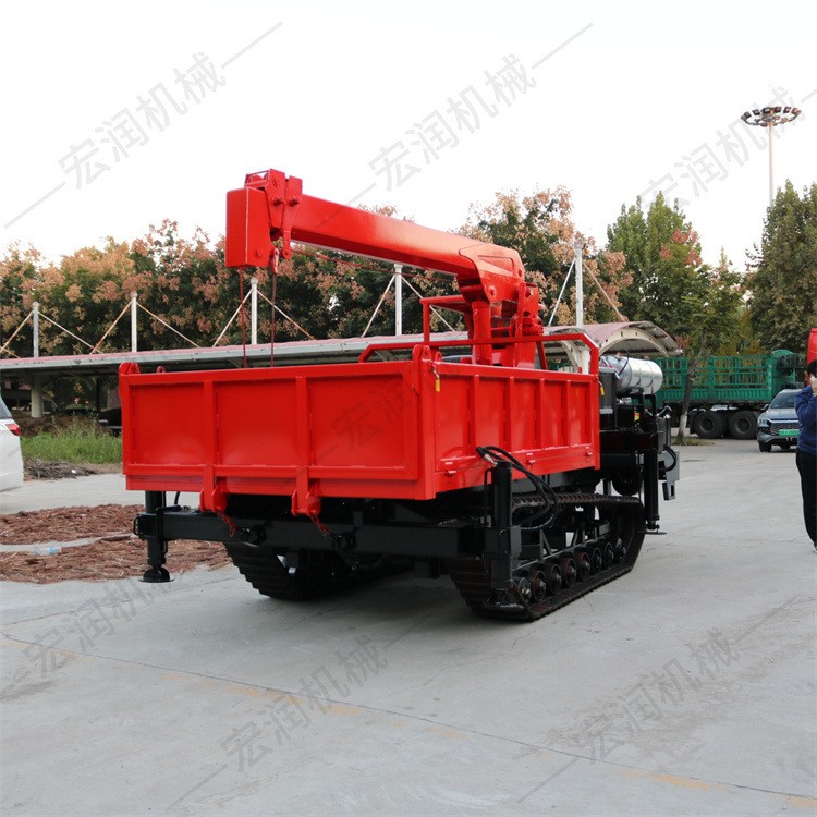 山地果园液压起重机 四不像履带随车吊 越野式伸缩吊臂运输车图4