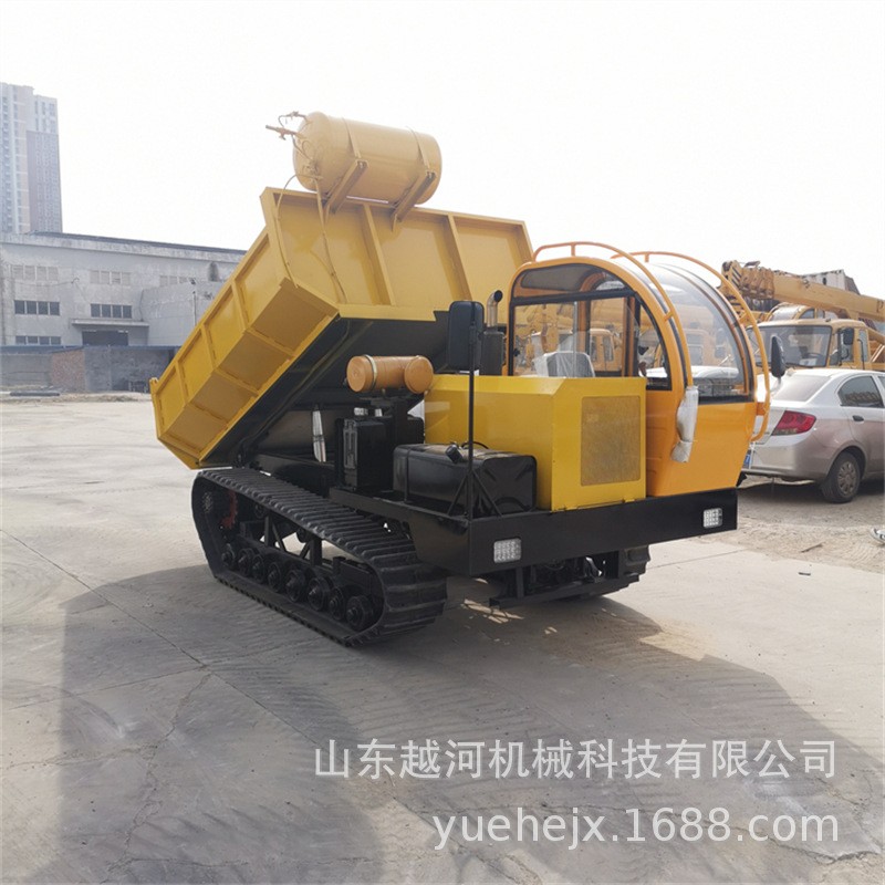 越河YH-LYQ8G型号8T液压翻斗自卸车产品载重8000kg 履带运输车