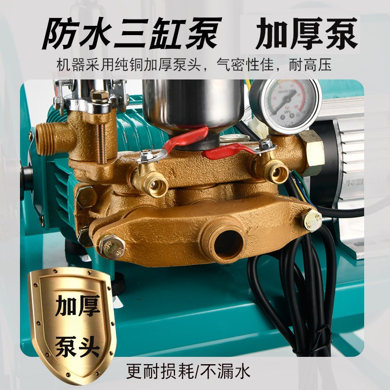 2020款电动打药机 64V48v全自动收管机 高压三缸泵电动车喷雾器图4