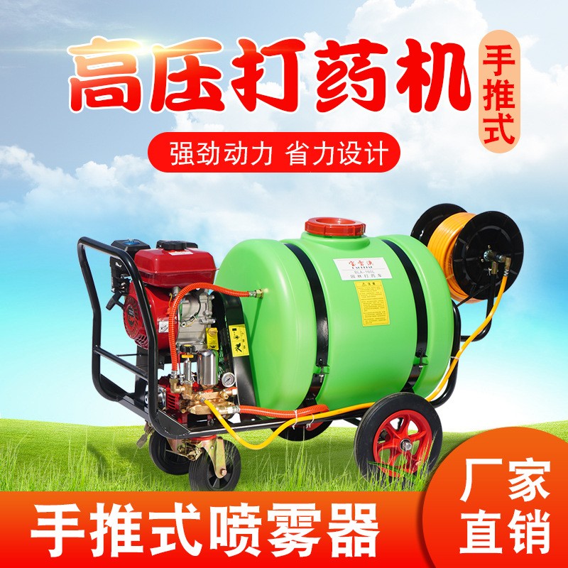 园林喷雾器 手推式高压汽油打药机 联农动力养殖消毒机包邮图3