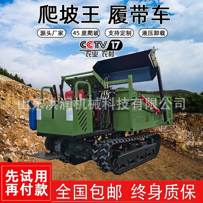 自卸履带运输车地形拖拉机爬山虎工地山地农用爬坡小型果园装载机图3