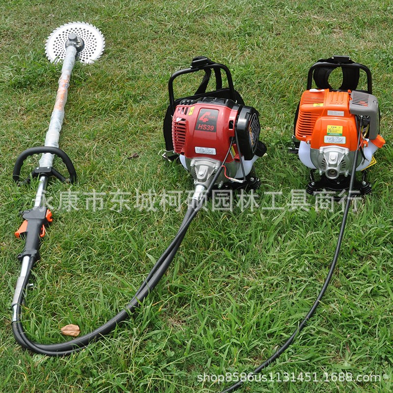 背负式割草机四冲程采用华盛139FA/HS39汽油机收割机割灌机打草机