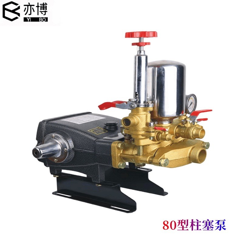 农用三缸柱塞泵高压打药机陶瓷免黄油喷药泵头汽油机压力泵喷雾器图2