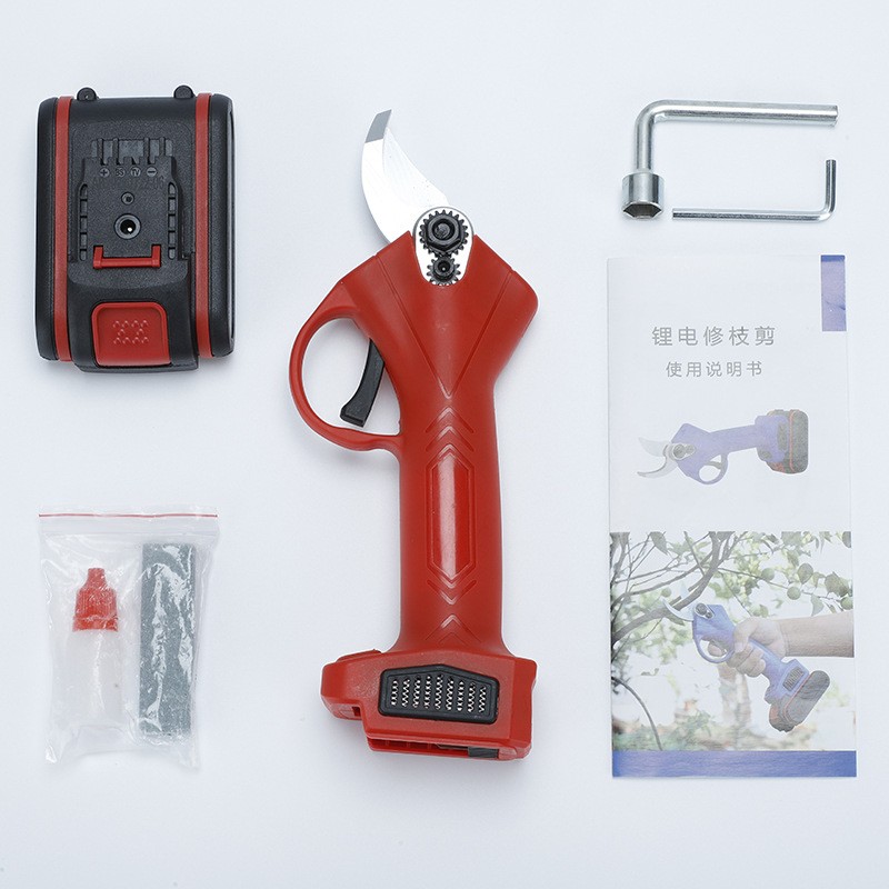 跨境直供家用园林无线电剪刀电动工具批发果树灌木园艺锂电修枝剪图2