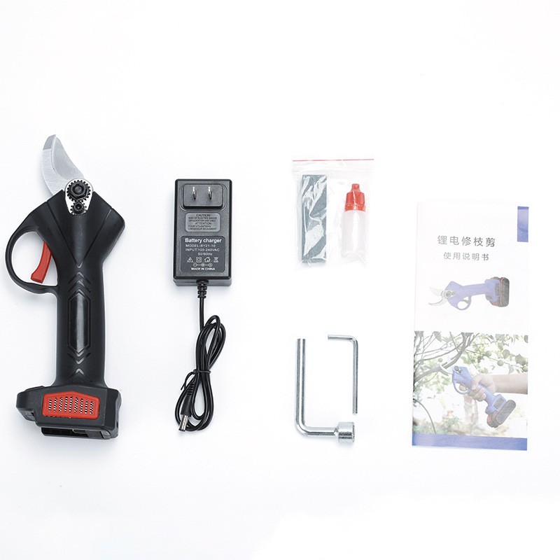 厂家直供电动工具家用手持锂电修枝剪园艺果树粗枝修剪无线电剪刀图2