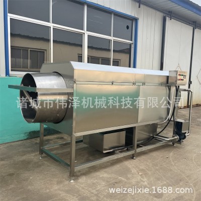 伟泽滚筒清洗机 蛤蜊清洗设备 中药材清洗流水线 纯304不锈钢制作