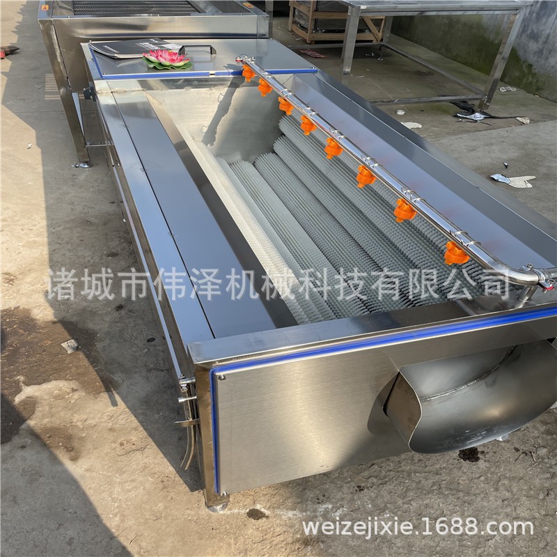 毛辊清洗机 不锈钢蔬菜海鲜清洗加工设备 转速可调生蚝清洗设备图2
