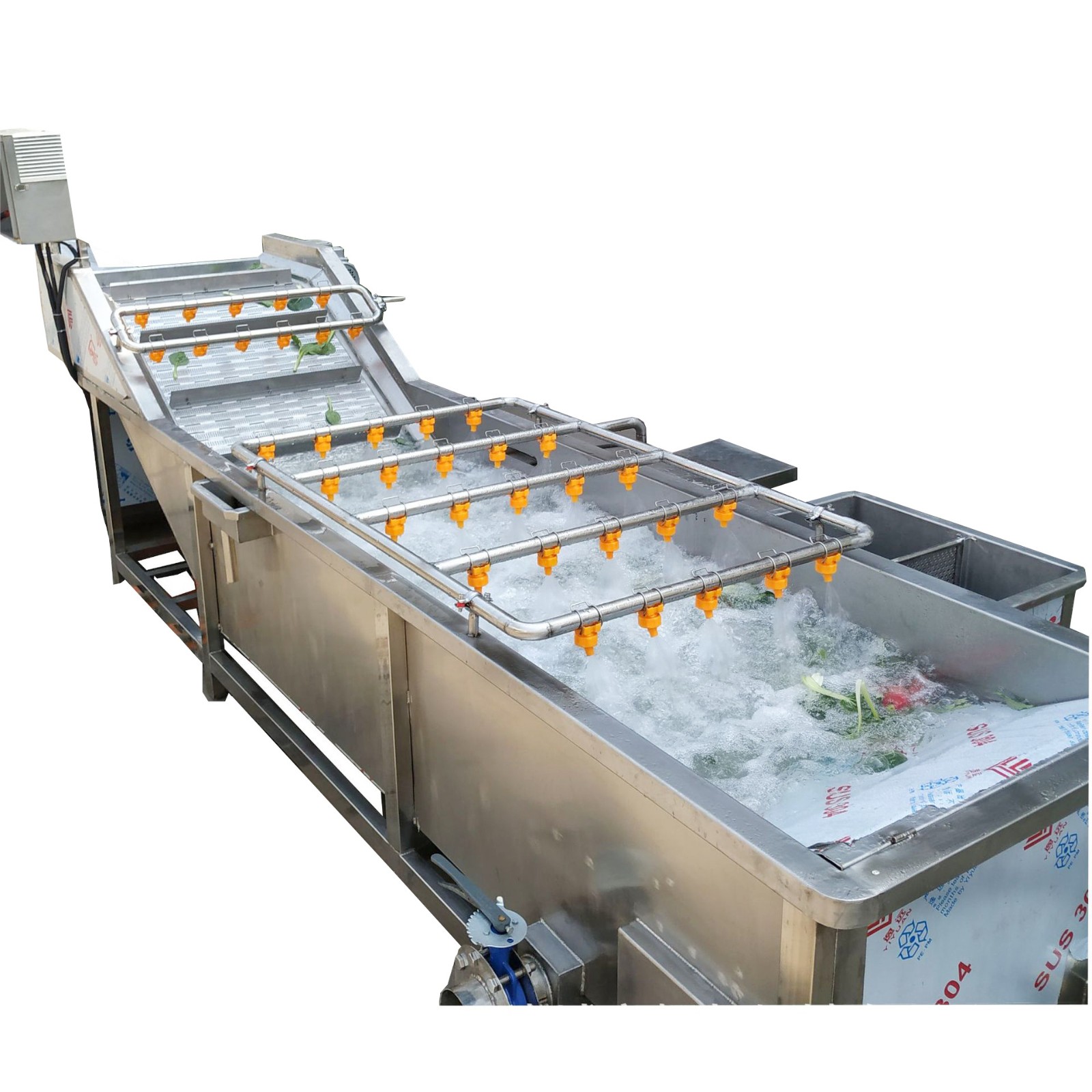 气浴式海鲜果蔬清洗设备 中药材气泡清洗机 海带翻浪式气泡清洗机图5