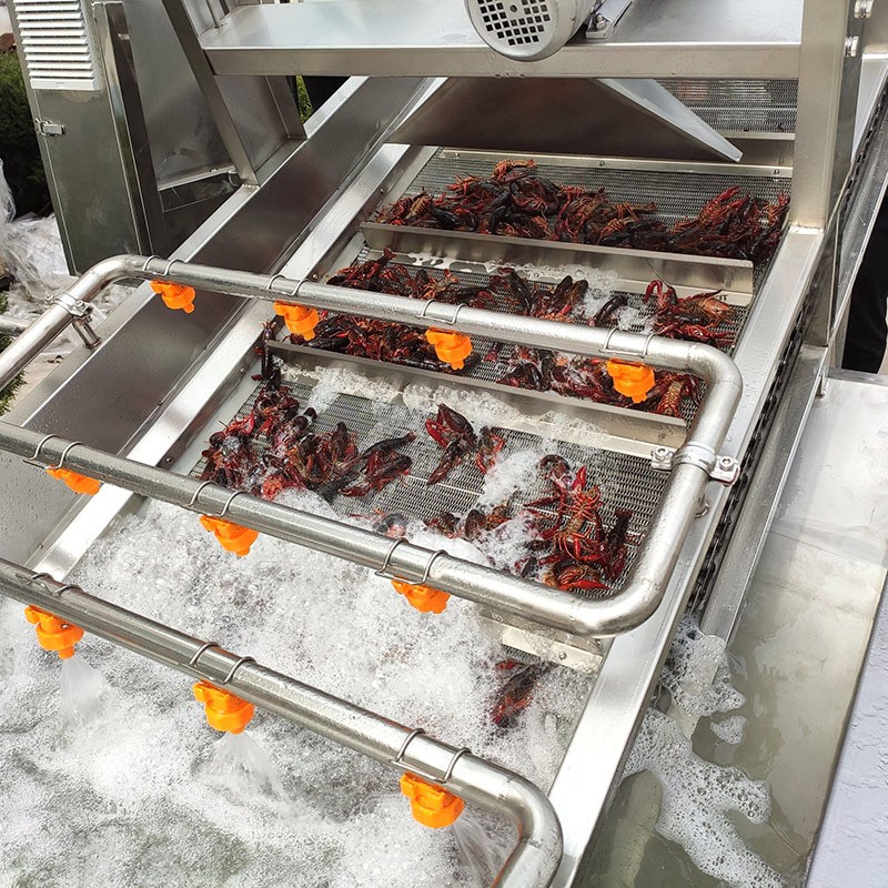 牛蒡气泡清洗机 全自动蔓菁喷淋去泥清洗设备 预制菜食材预处理图2