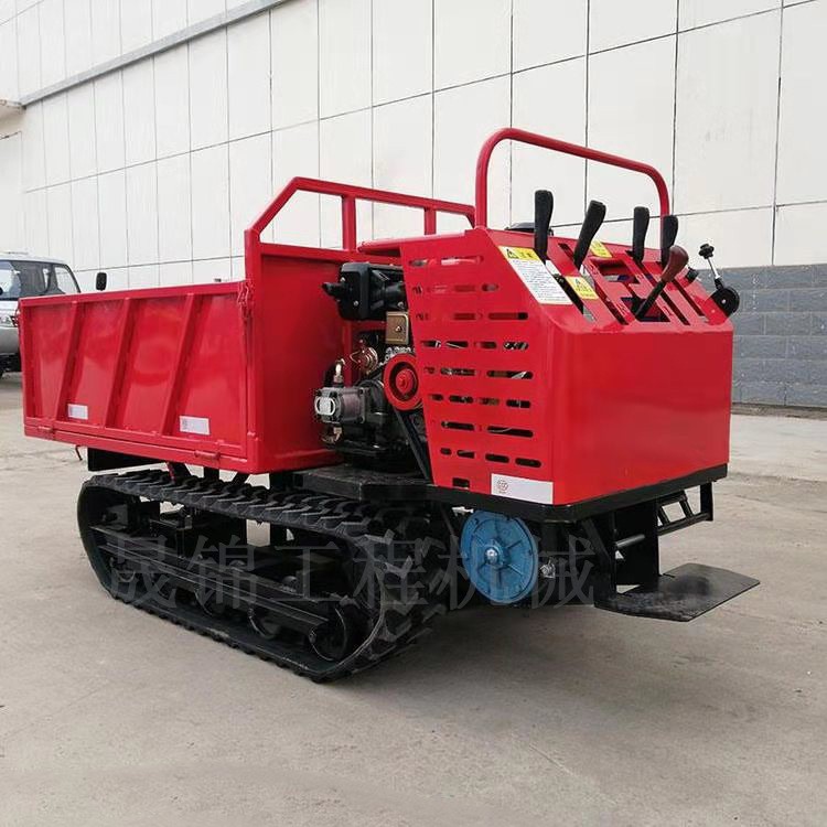 晟锦全地形小型爬山虎履带运输自卸车 山地果园手扶式履带运输车图3