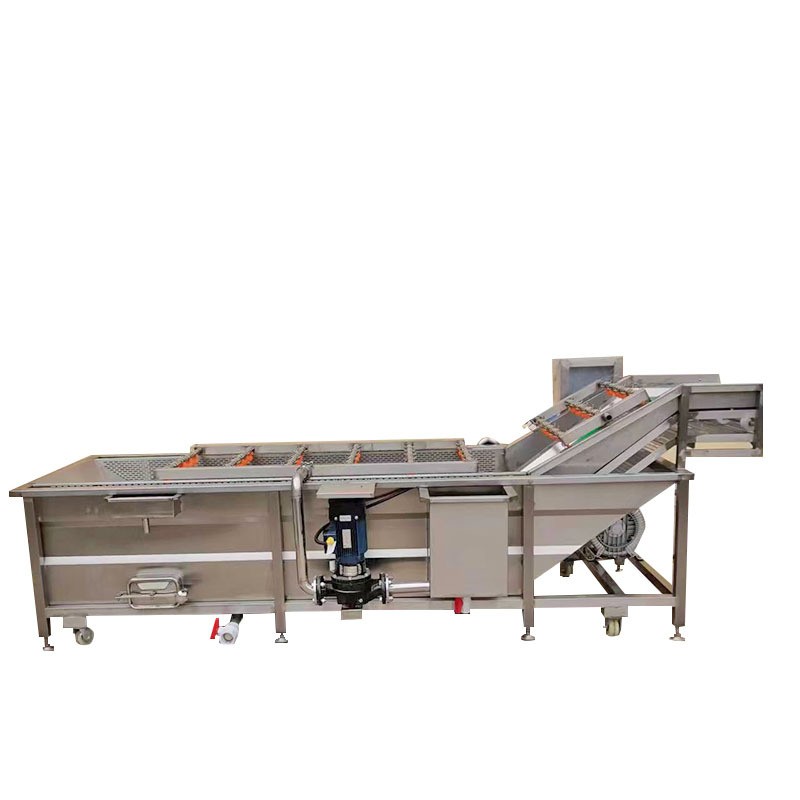 果蔬鼓泡气泡清洗机喷淋式瓜果洗菜机蔬菜全自动冷却机加工流水线图5