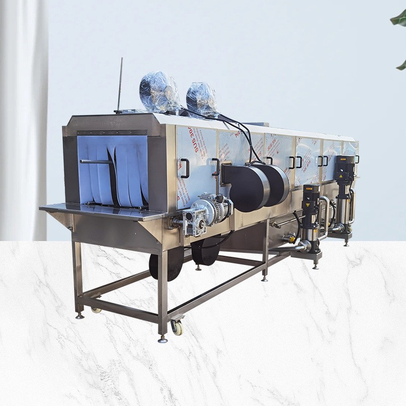 多功能塑料筐清洗机高压喷淋海鲜周转筐清洗机水果筐洗箱机厂家图4