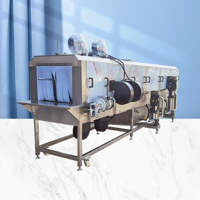 多功能塑料筐清洗机高压喷淋海鲜周转筐清洗机水果筐洗箱机厂家