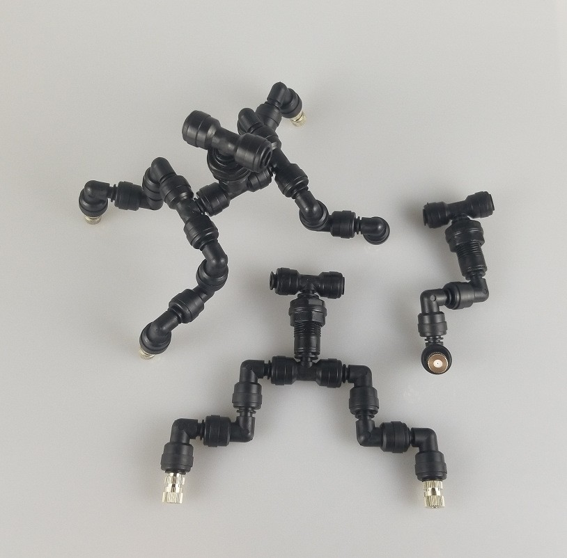 宠物爬虫生态雨林雾化加湿4头万向可调节喷雾喷头 带隔板接头图5