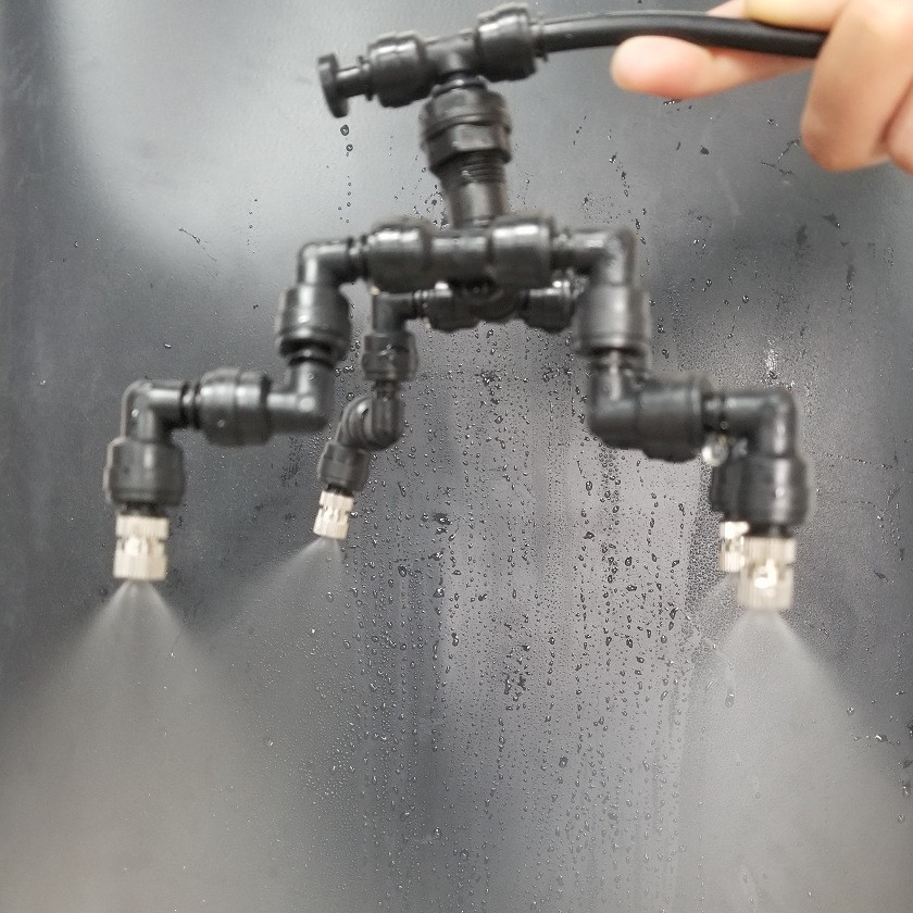 宠物爬虫生态雨林雾化加湿4头万向可调节喷雾喷头 带隔板接头图2