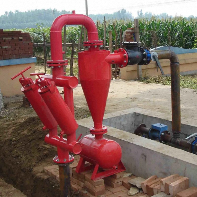 反冲洗离心砂石过滤器 农田灌溉滴灌用立式过滤器 离心过滤器图2