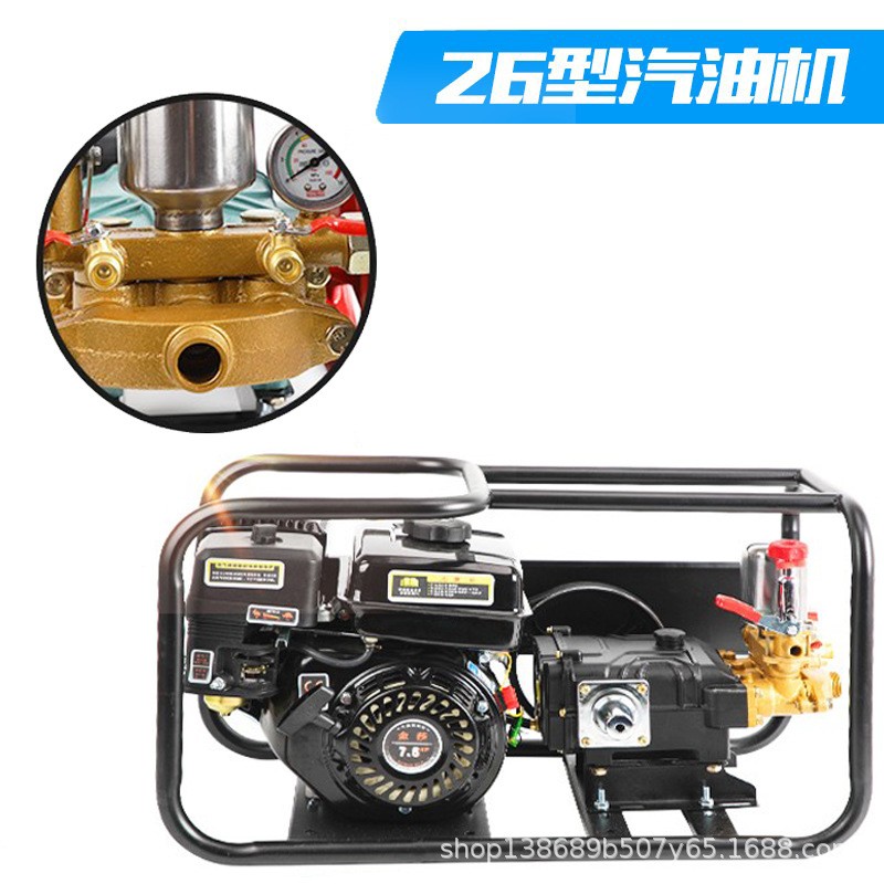 汽油打药机农用高压免黄油新式果树园农药施肥三缸泵四冲程喷雾器图5