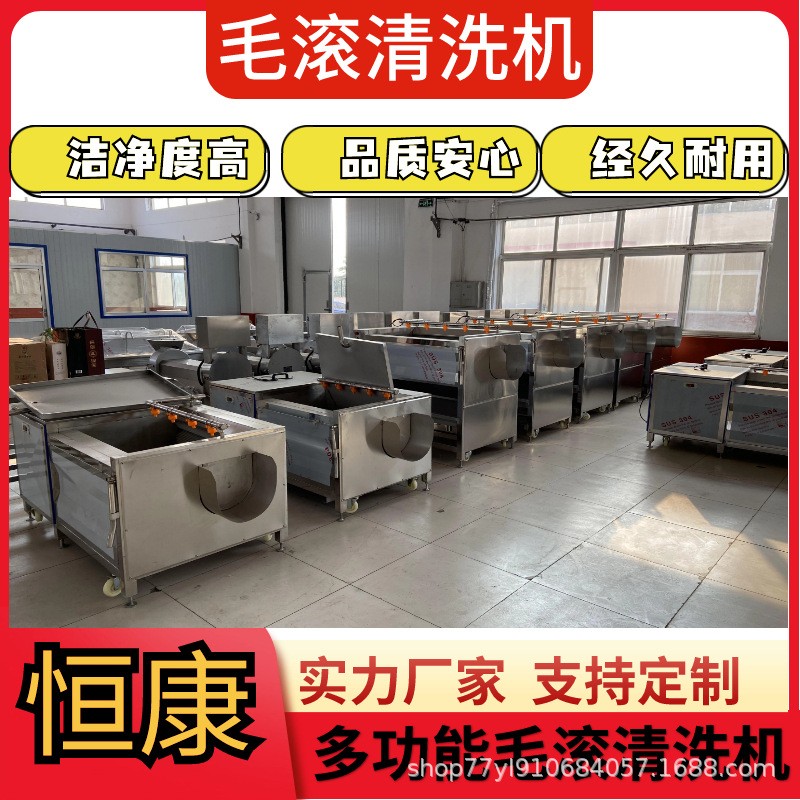土豆胡萝卜去皮清洗机猪牛羊头清洗机海蛎子扇贝清洗设备红薯去皮图3