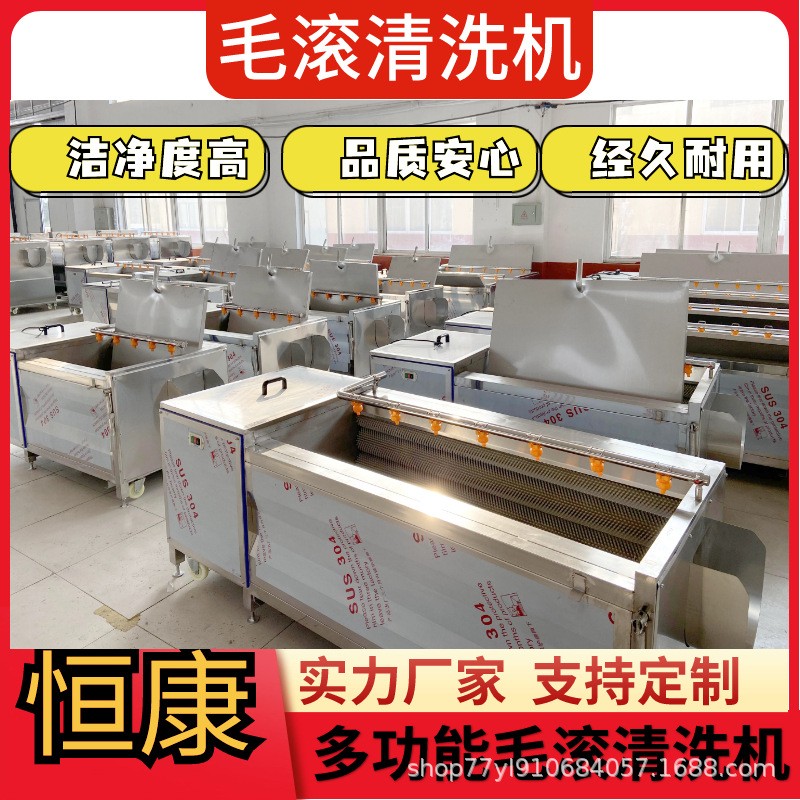 土豆胡萝卜去皮清洗机猪牛羊头清洗机海蛎子扇贝清洗设备红薯去皮图4