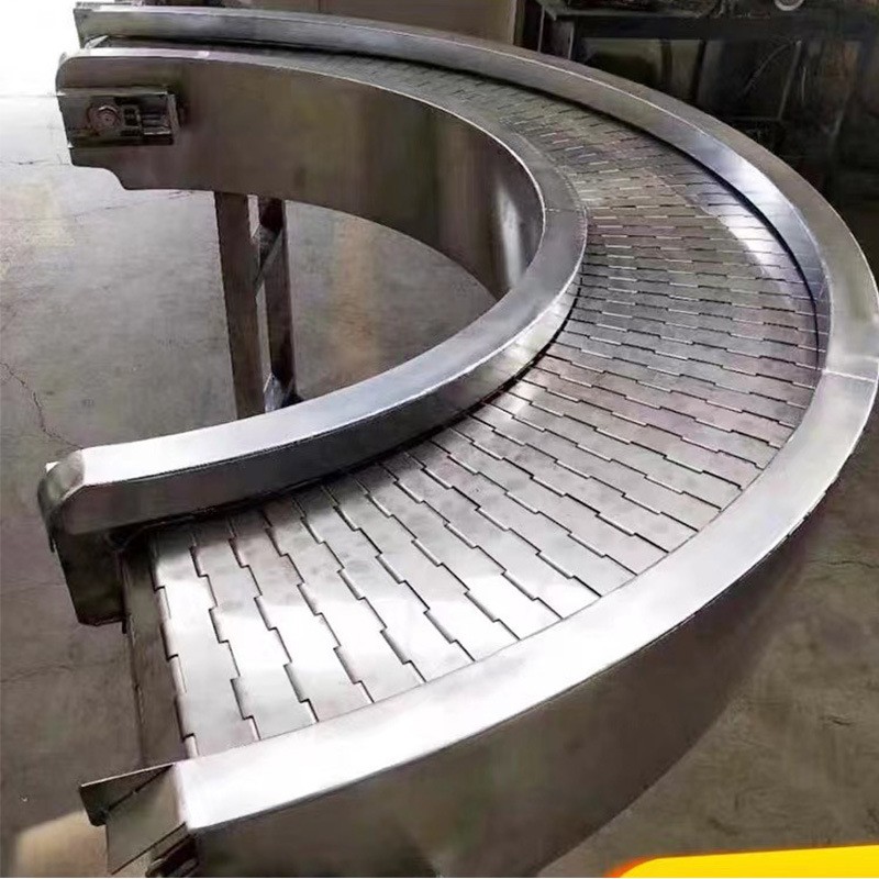 厂家供应180度90度环形流水线耐高温耐磨皮带输送机网链网带转弯图2