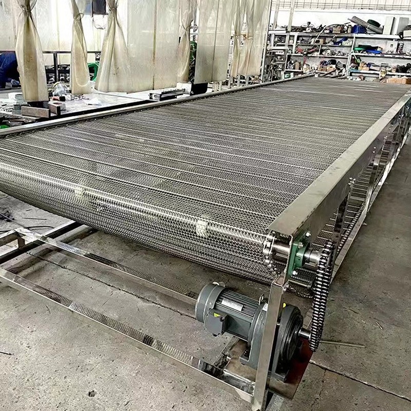 厂家供应304不锈钢金属食品流水工业耐高温输送机网带输送机链板图4