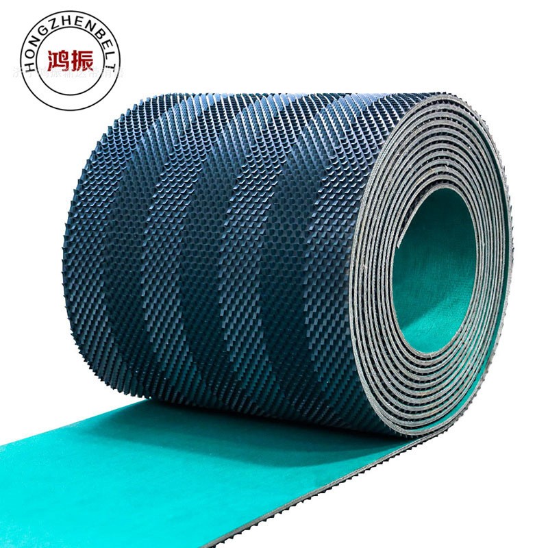 大理石蛇皮纹小圆点倒角带红胶带PVC输送带防滑耐磨耐切割传送带图3