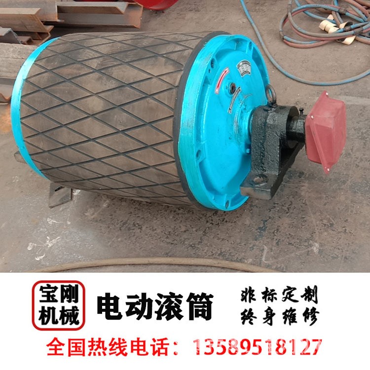 电动铸胶滚筒改向滚筒拉紧滚筒带式输送机配件压带轮挡轮定制加工图2