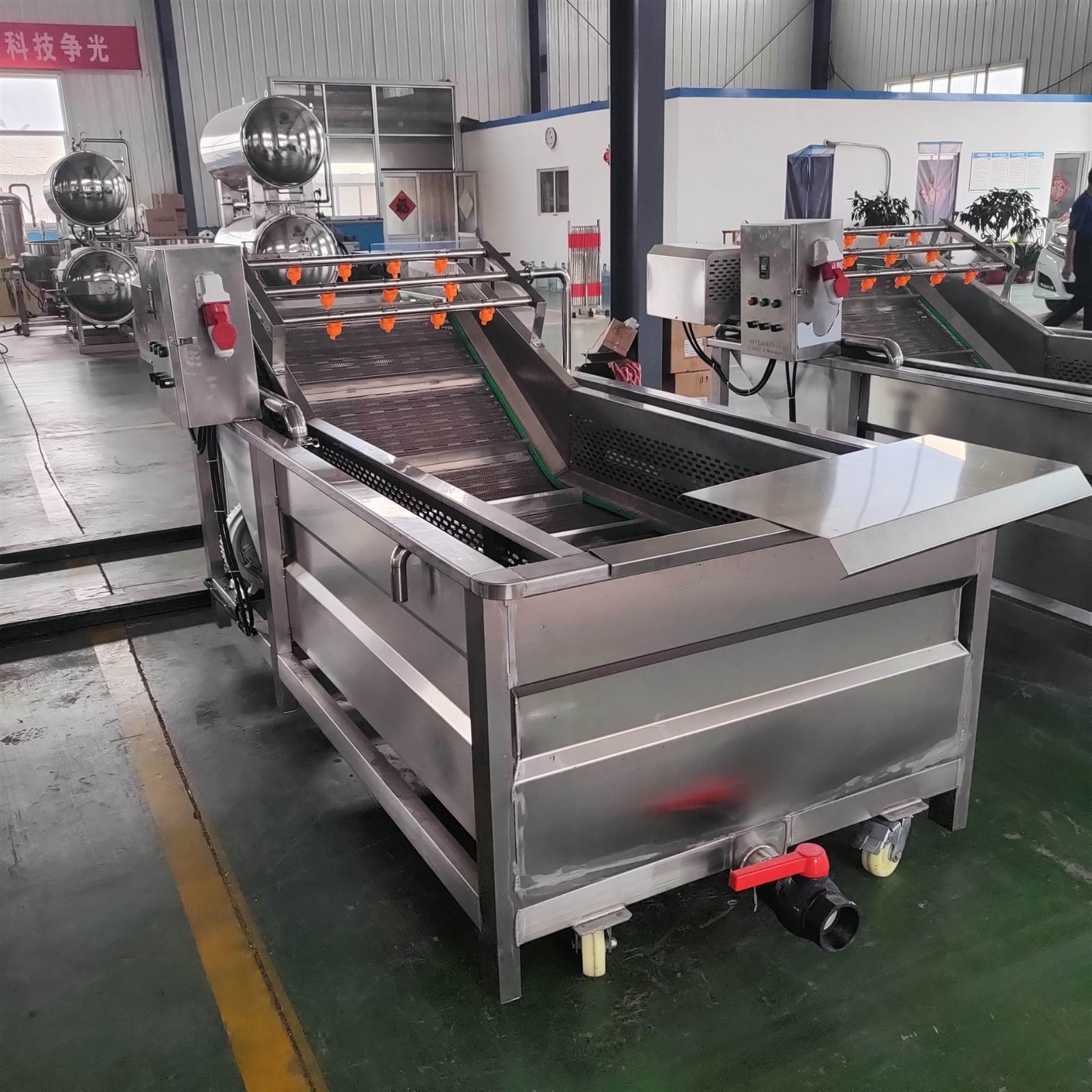 高压鲜食玉米清洗机 糯玉米蒸煮冷却机 水果蔬菜气泡清洗设备图4