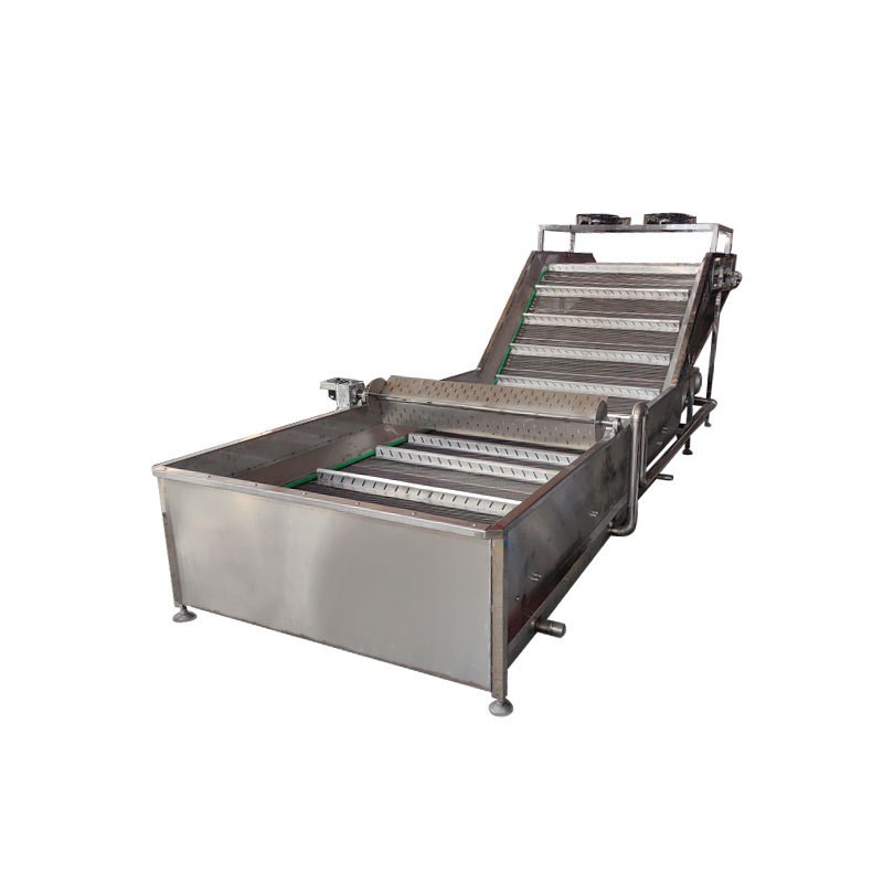 果蔬清洗爬坡式链板输送机冷却线网链输送机浸泡喷淋链板 输送机图5